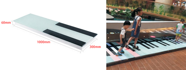 地面钢琴地砖灯