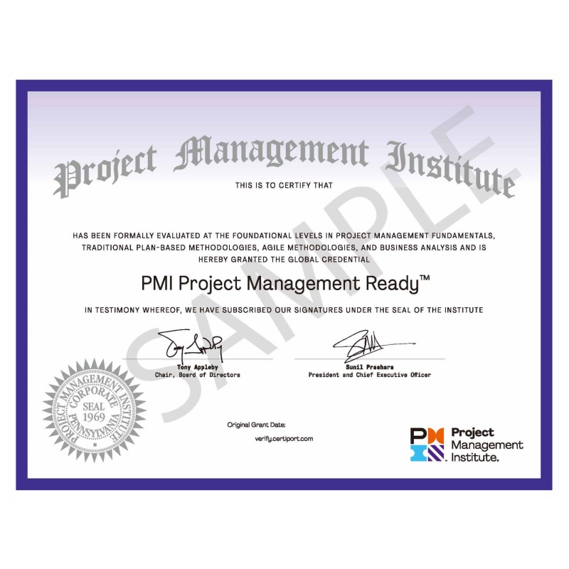 PMI Project Management Ready认证