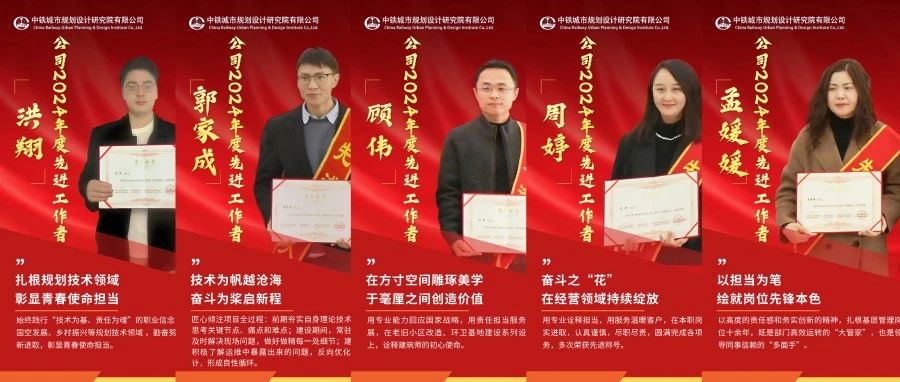 【致敬光荣劳动者⑤】公司2024年度先进工作者洪翔、郭家成、顾伟、周婷、孟媛媛风采展示